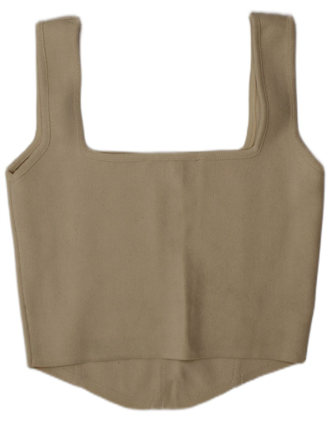 Zara Crop Top Medium Beige Polyamid til kvinder