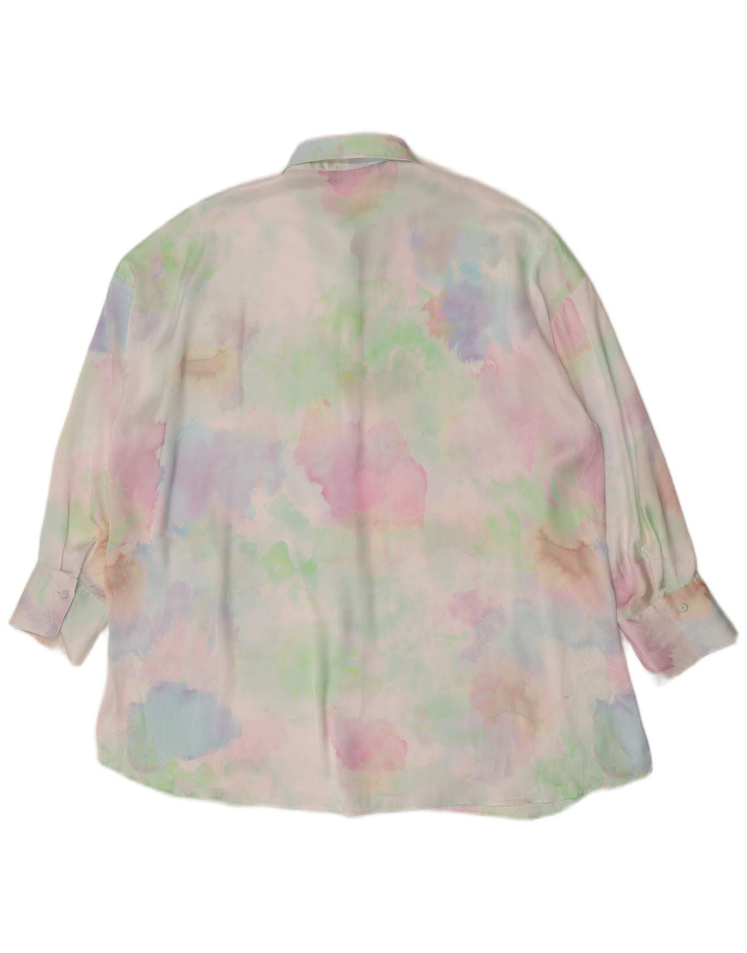 Zara Kvinders Oversized Skjortekjole UK 16 Large Multicolor Tie Dye