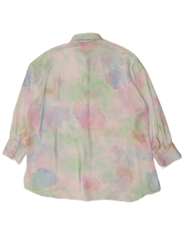 Zara Kvinders Oversized Skjortekjole UK 16 Large Multicolor Tie Dye