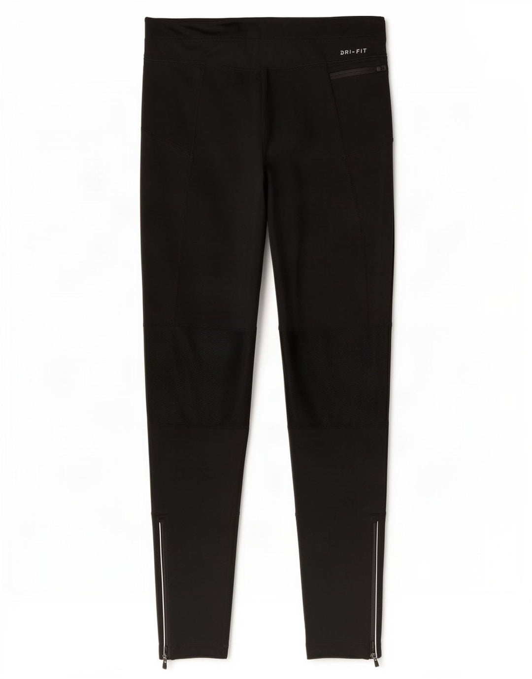 Nike Dame Dri Fit Leggings UK 12 Medium Sort Polyester