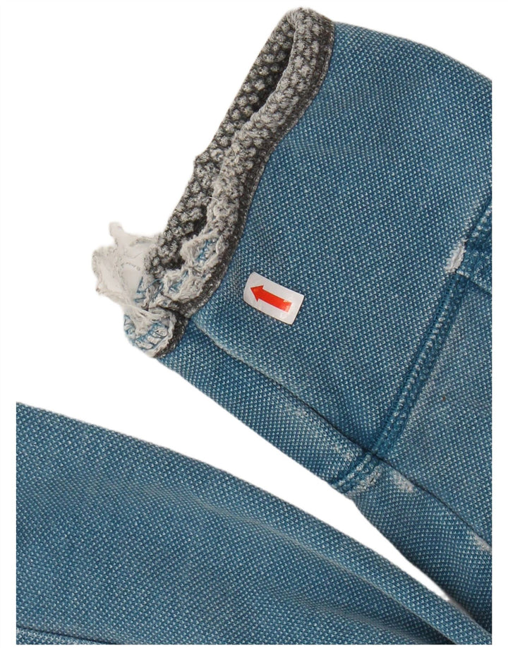 FED FACE Herre lynlås-hals sweatshirt jumper stor blå bomuld