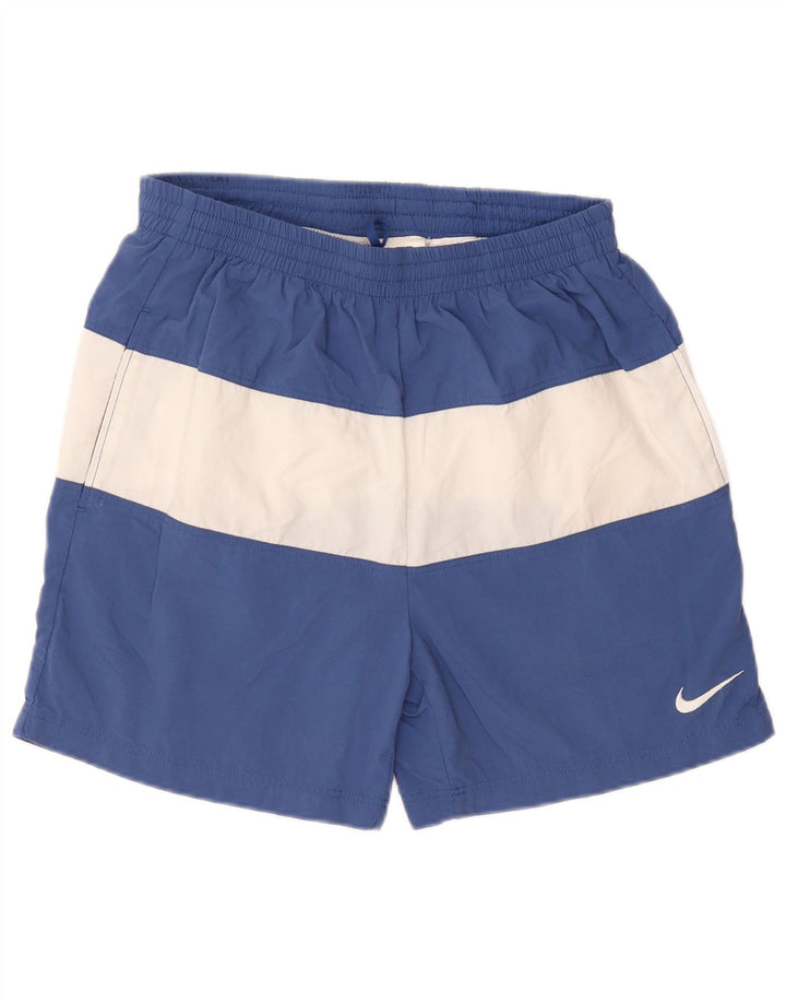 Nike Herre grafiske svømmeshorts Medium Blue Colourblock Nylon