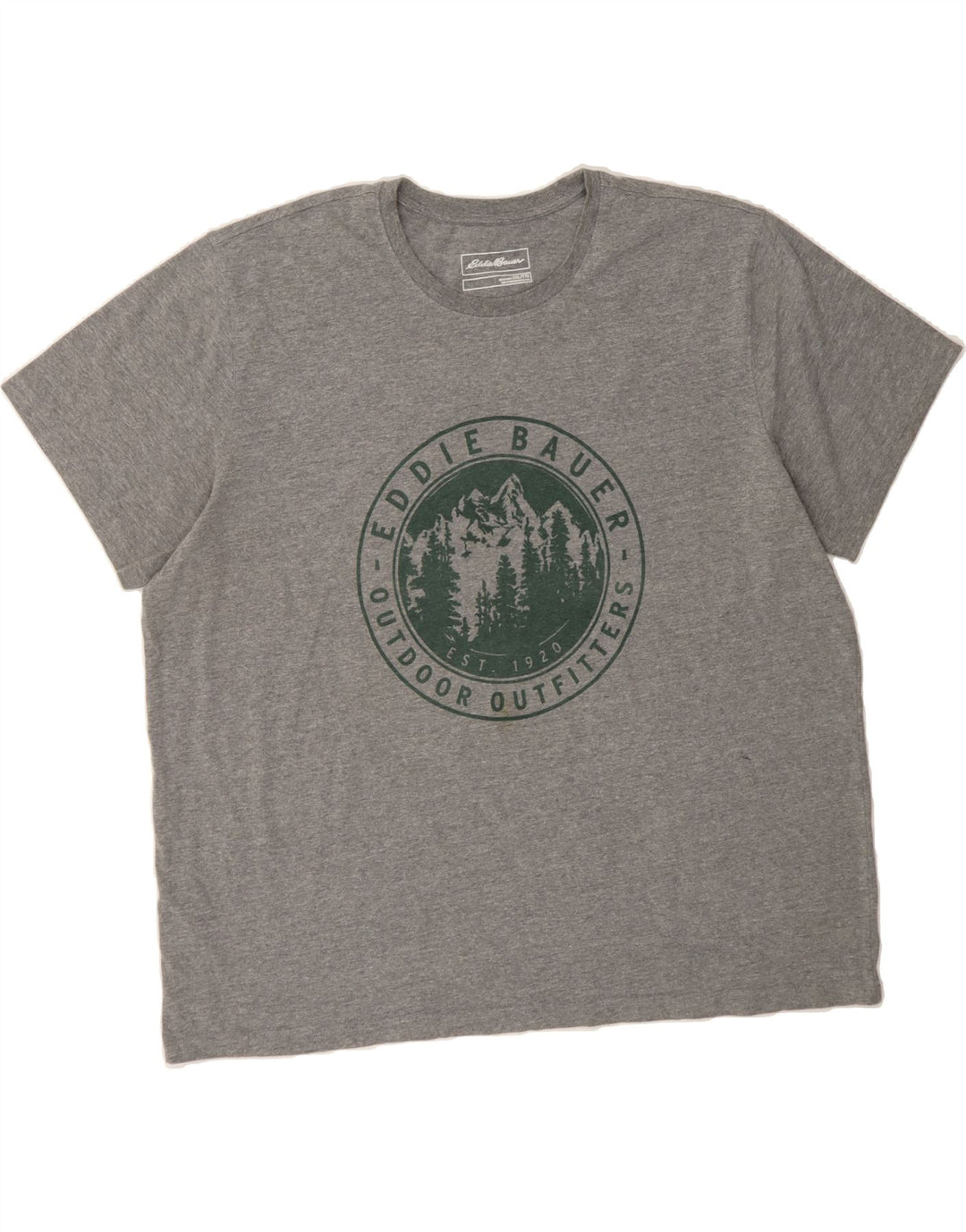EDDIE BAUER Mens Graphic T-Shirt Top 2XL Grey Cotton Vintage Eddie Bauer and Second-Hand Eddie Bauer from Messina Hembry 