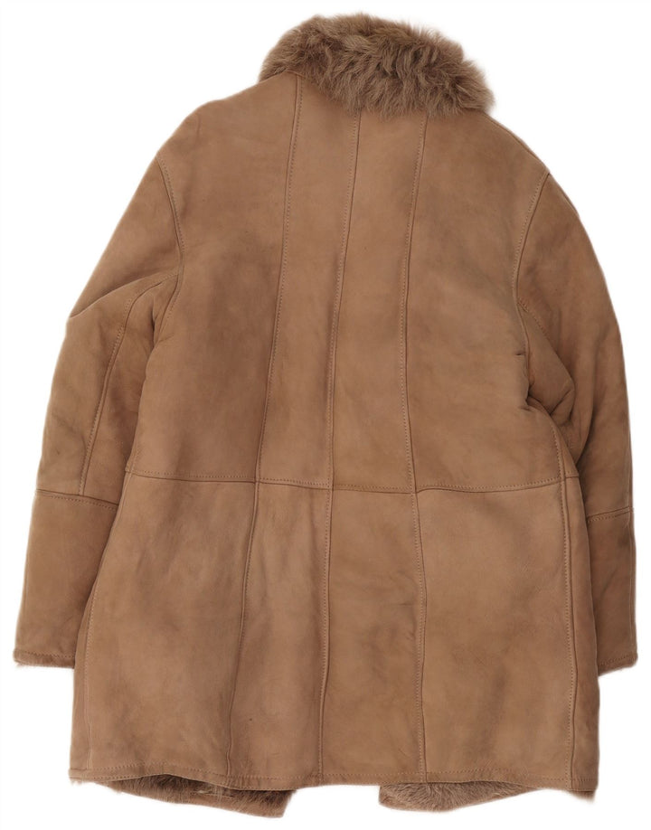 Vintage Dame Shearling Coat IT 44 Medium Beige
