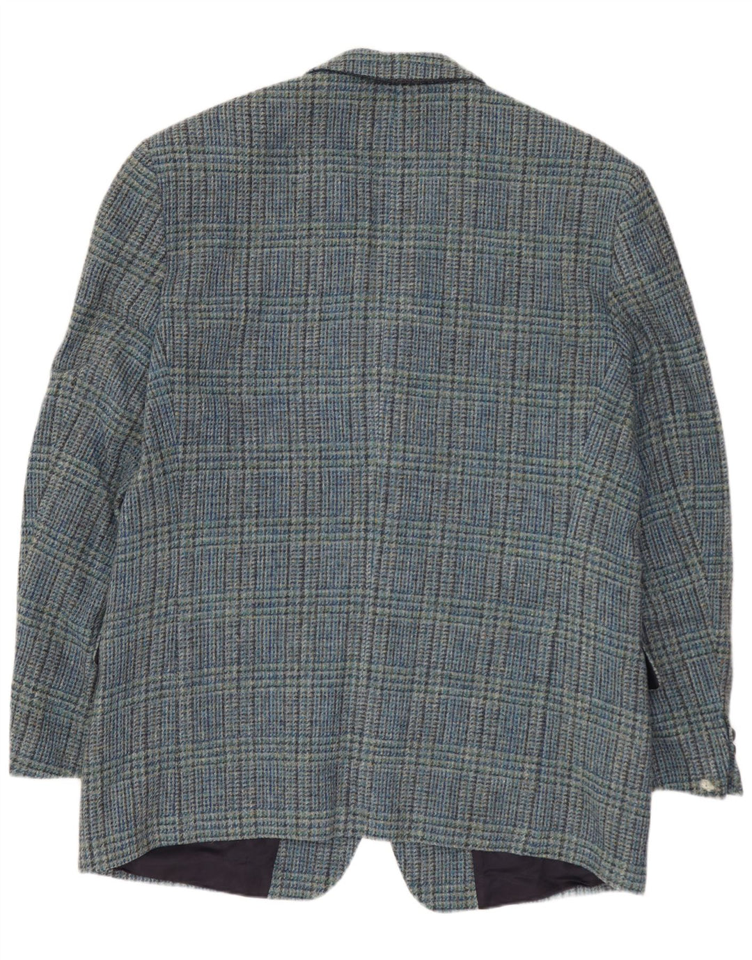 WESTBURY Blazerjakke til mænd med 3 knapper UK 54 2XL Blå Houndstooth Uld