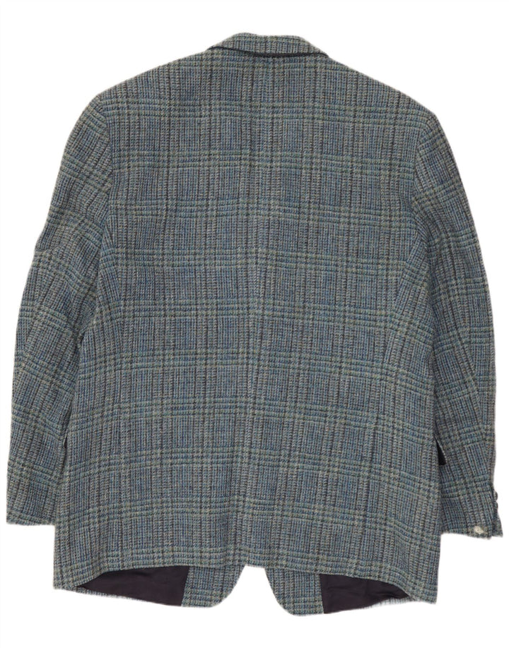 WESTBURY Blazerjakke til mænd med 3 knapper UK 54 2XL Blå Houndstooth Uld