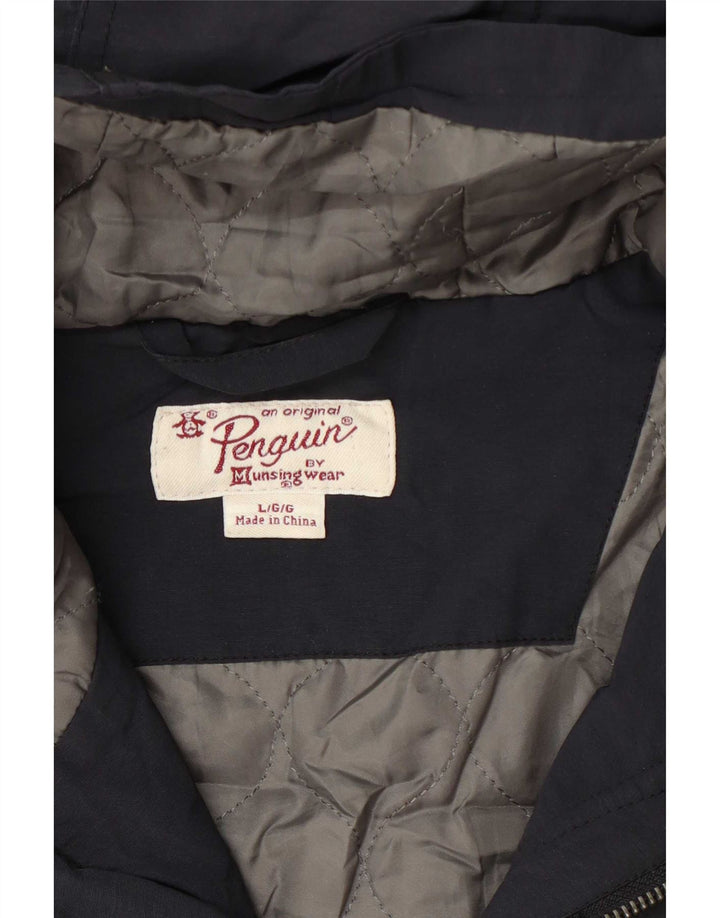 Penguin Herre Hooded Windbreaker Jacket UK 40 Large Navy Blue