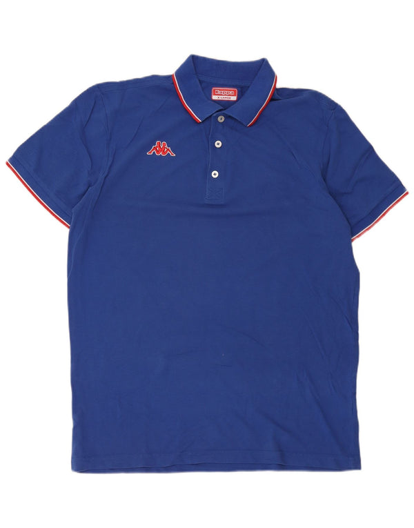 Kappa herre poloshirt XL blå bomuld