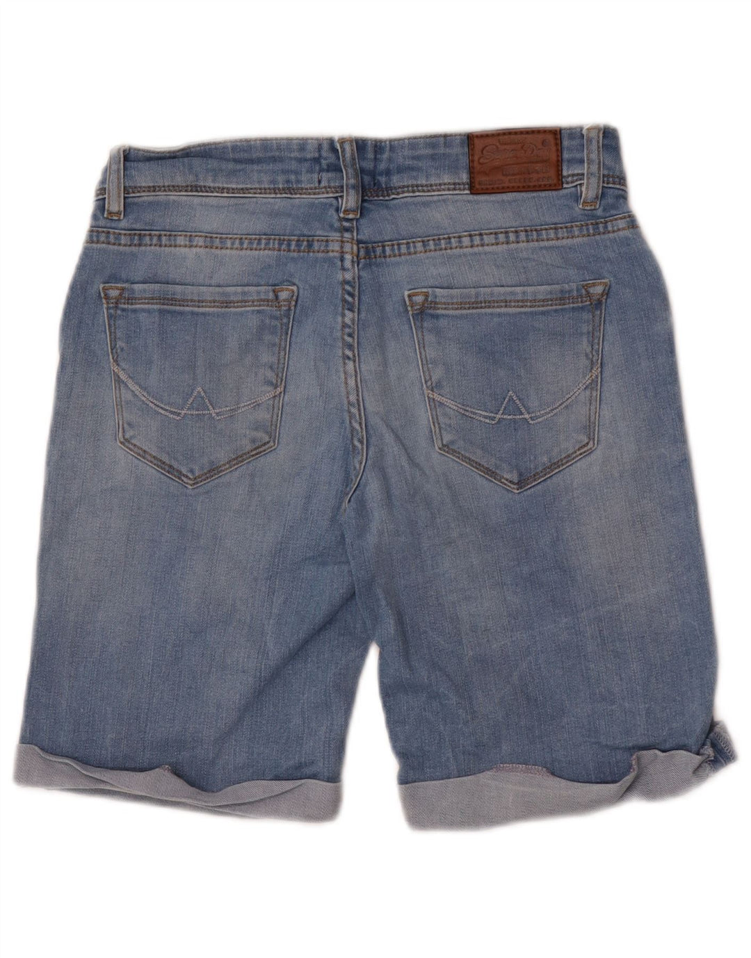 Superdry Distressed Denim Shorts til kvinder W26 Small Blue