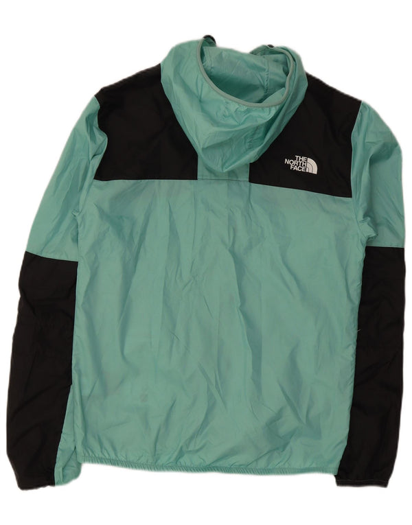 The North Face Regnjakke med hætte til mænd UK 36 Lille turkis farveblok