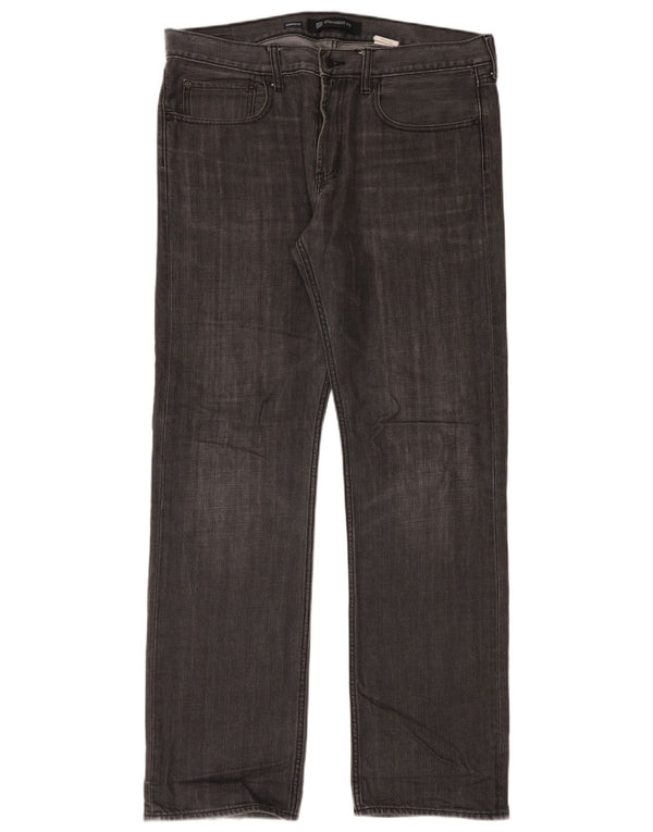 Gap Straight Jeans til mænd W36 L34 Grå Flecked Bomuld