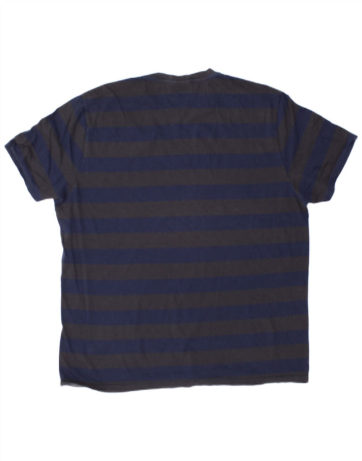 Paul Smith herre T-shirt top XL blå stribet bomuld