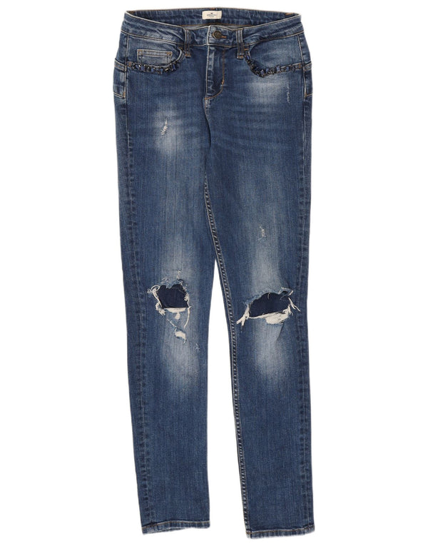 Liu Jo Womens Rebelqueen Distressed Skinny Jeans W30 L30 Blå