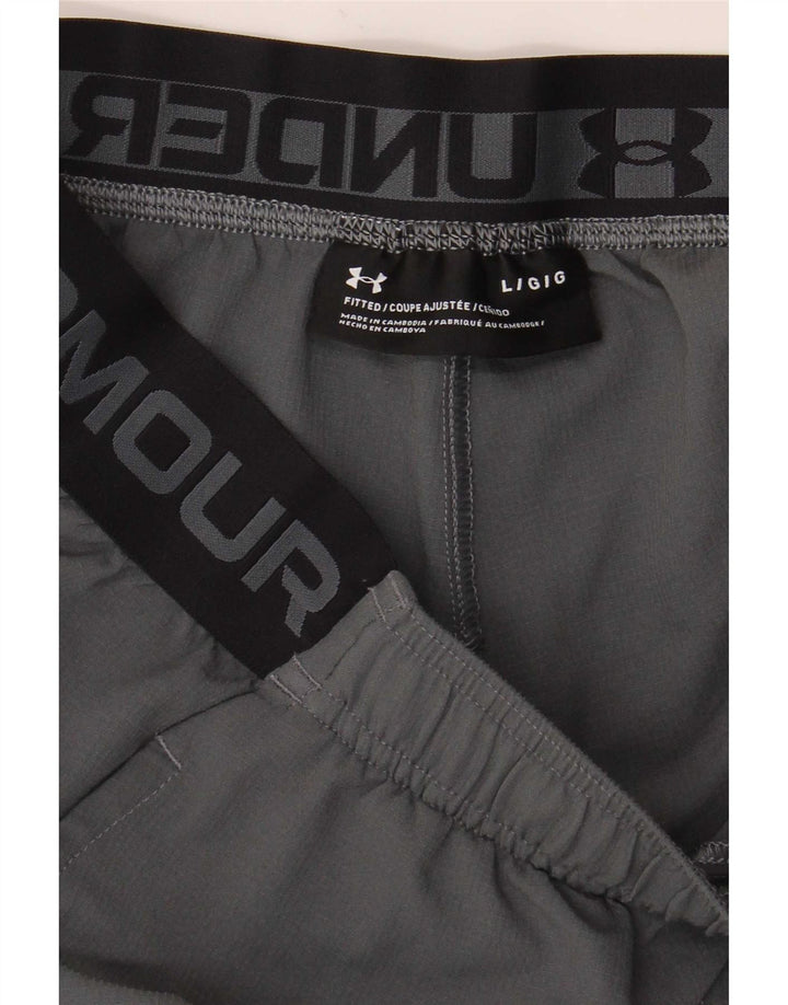 Under Armour Grafiske Sportsshorts til mænd Stor grå farveblok