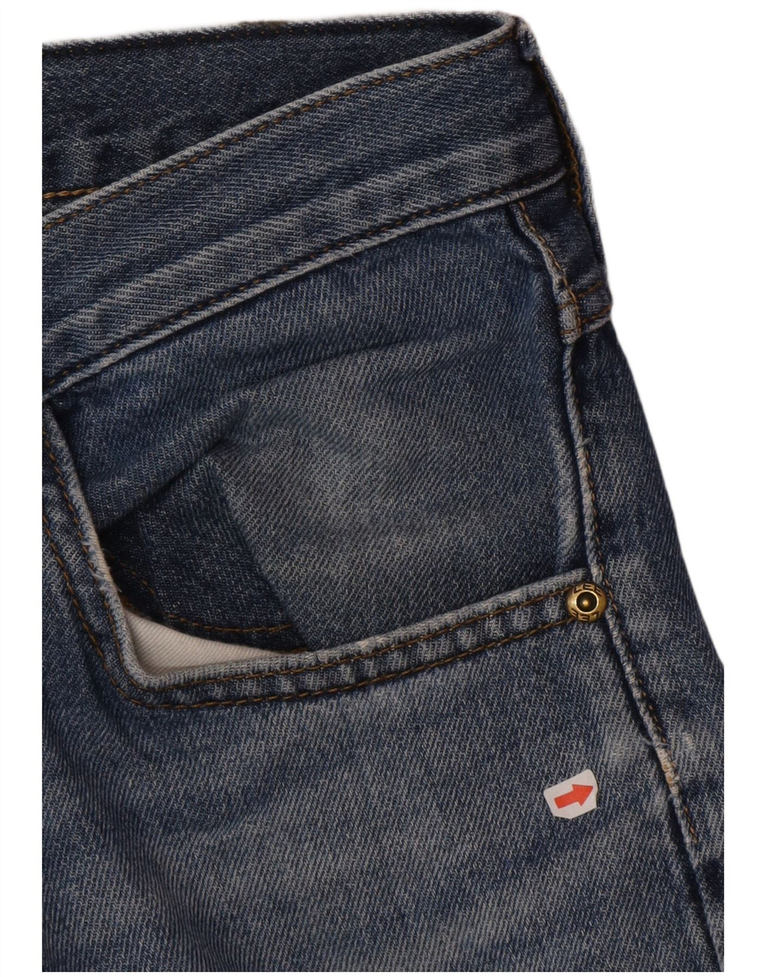 Lee Herre 5-lommers korte denimshorts W31 mellemblå bomuld