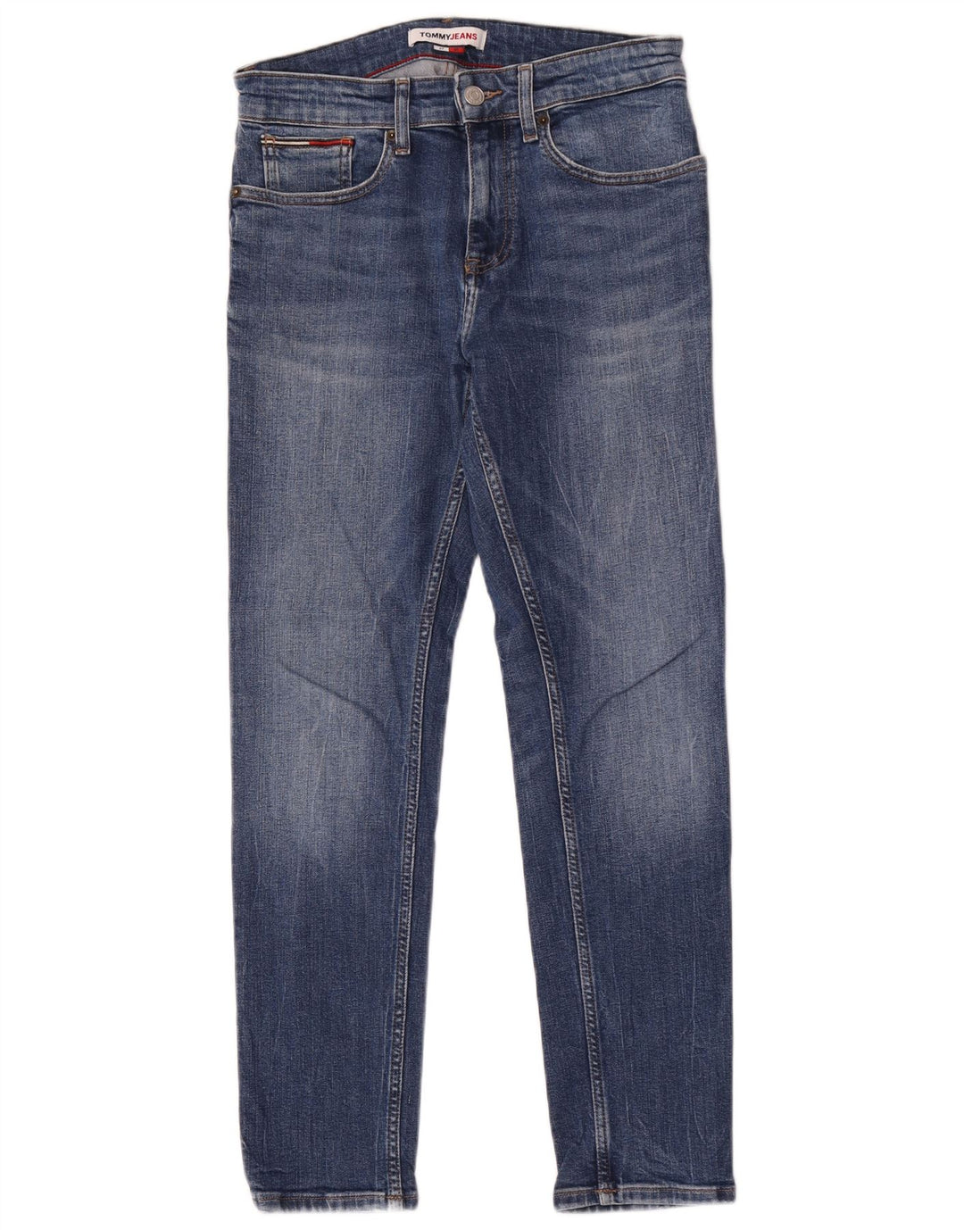 Tommy Hilfiger Herre Slim Jeans W27 L30 Blå Bomuld