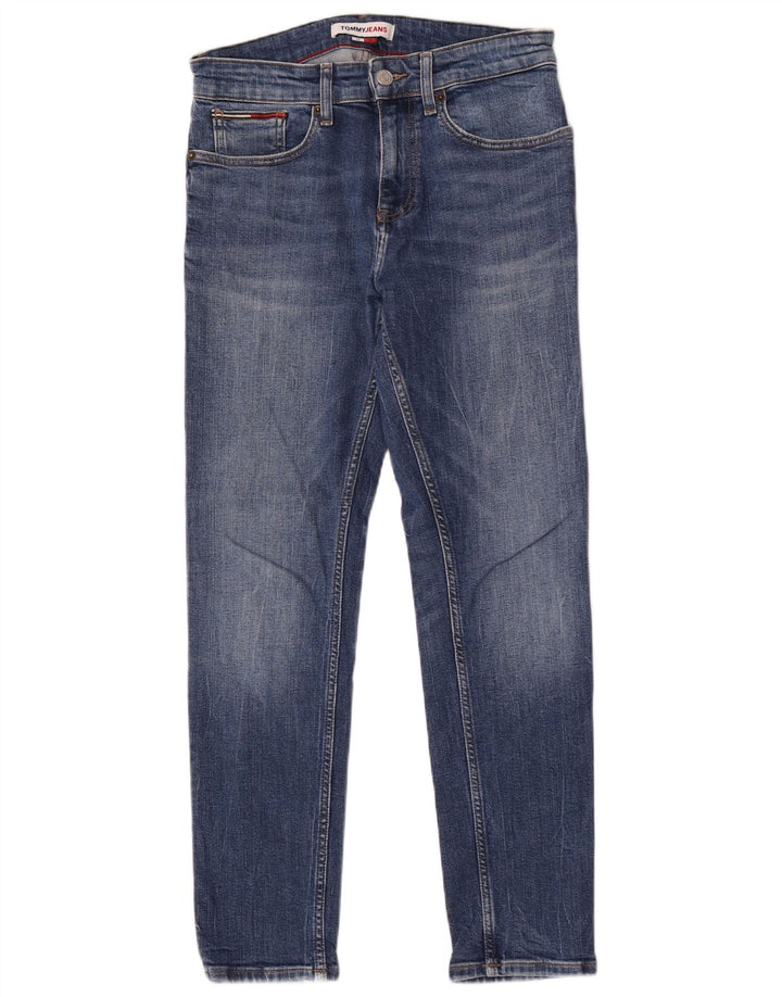 Tommy Hilfiger Herre Slim Jeans W27 L30 Blå Bomuld