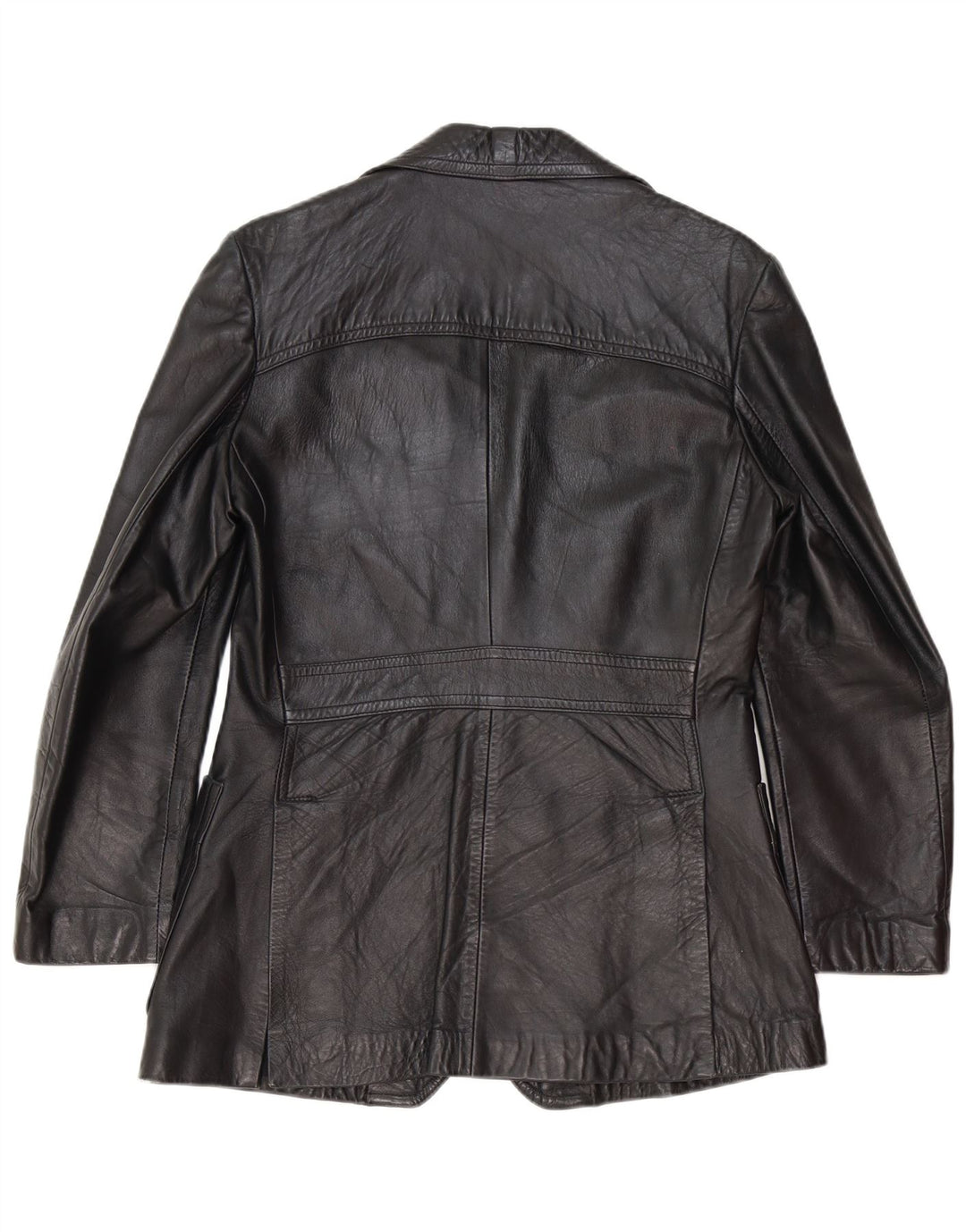 Vintage herre 2 knap læder blazerjakke UK 40 Large Black