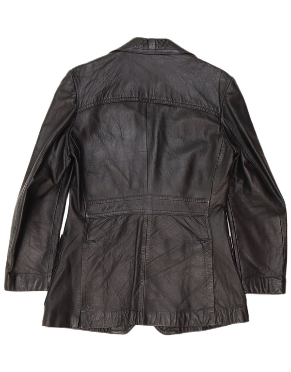 Vintage herre 2 knap læder blazerjakke UK 40 Large Black