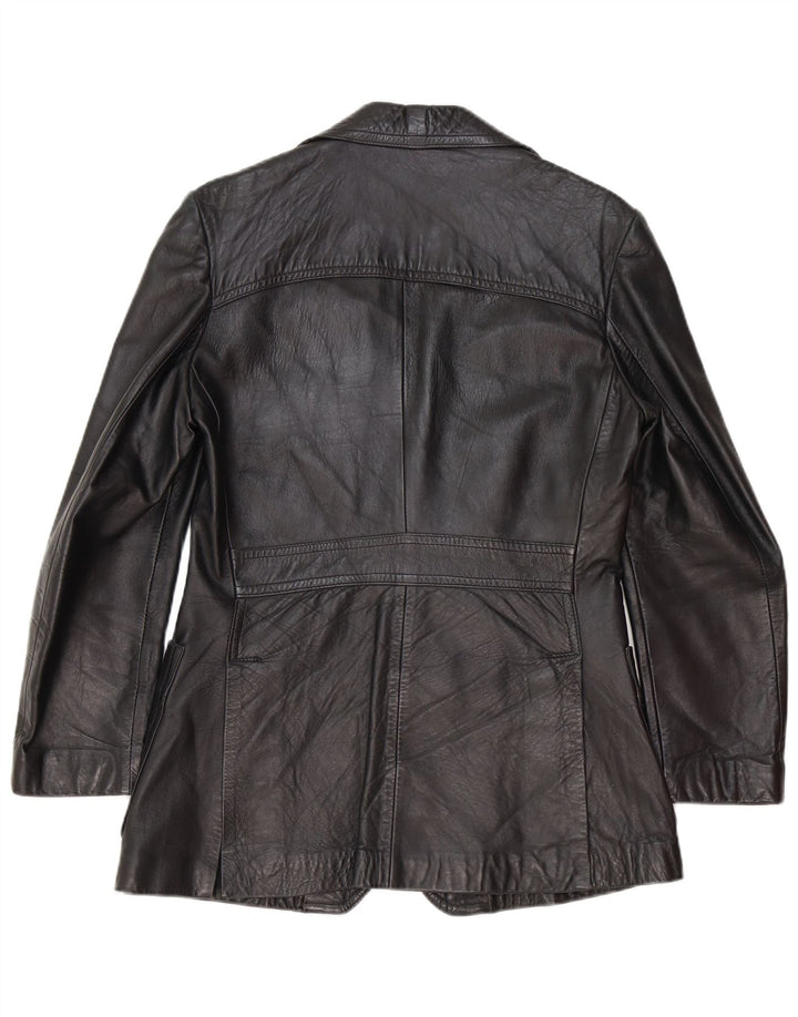 Vintage herre 2 knap læder blazerjakke UK 40 Large Black