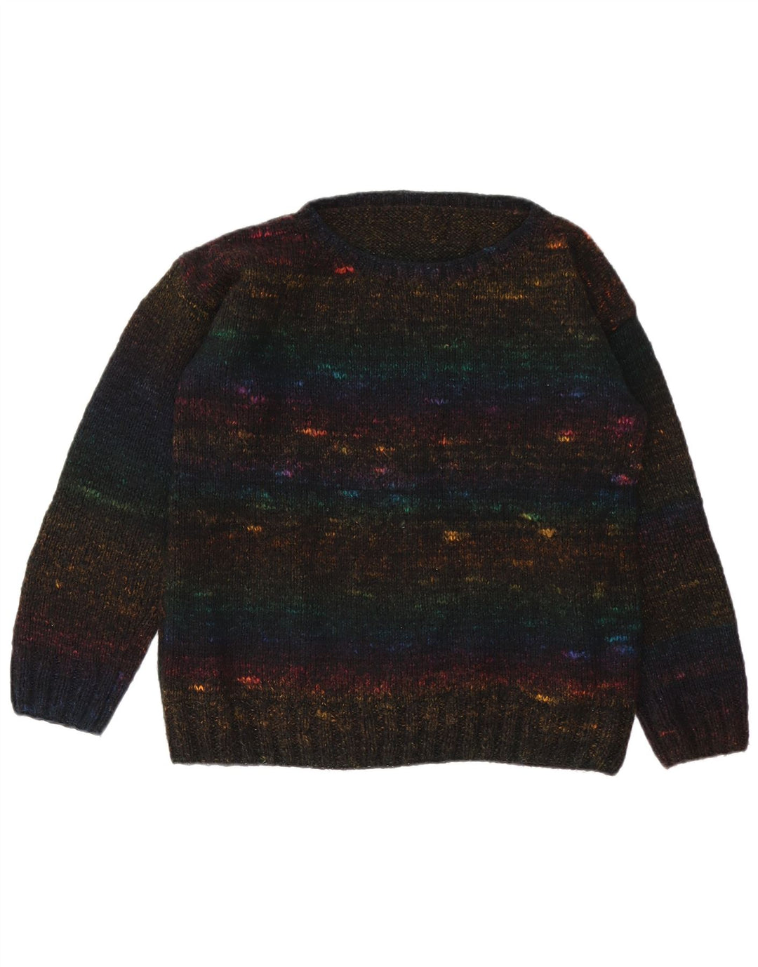 VINTAGE Dame Boat Neck Jumper Sweater UK 16 Large Multicolored Flecked