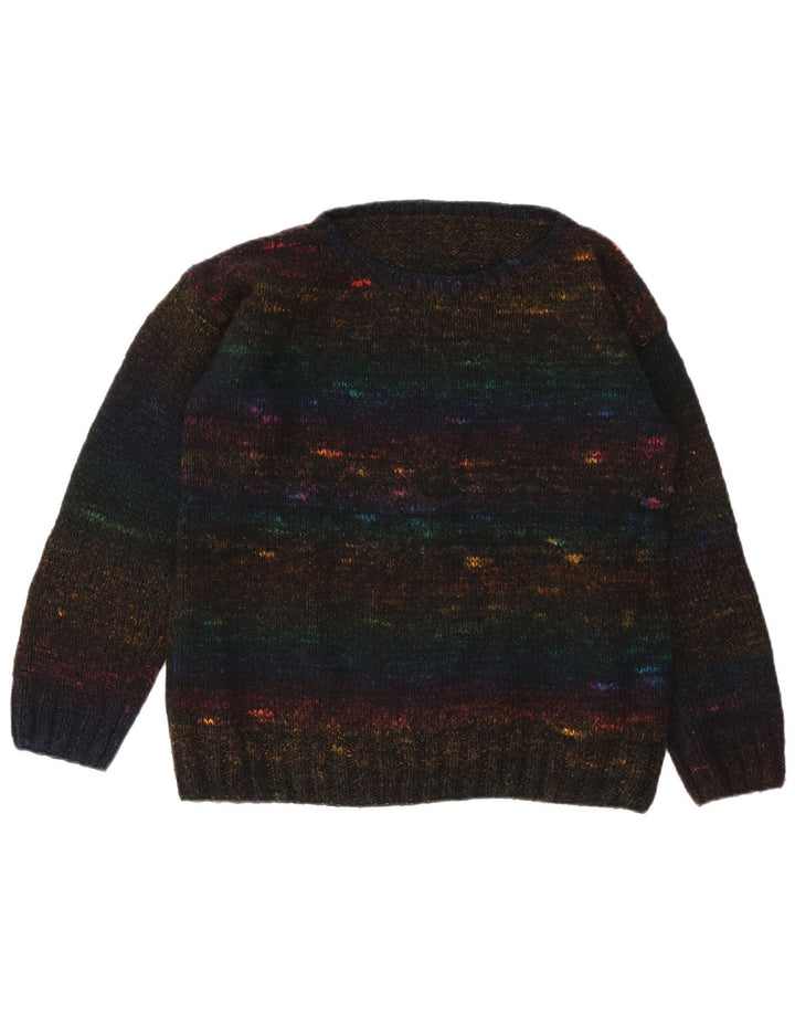 VINTAGE Dame Boat Neck Jumper Sweater UK 16 Large Multicolored Flecked