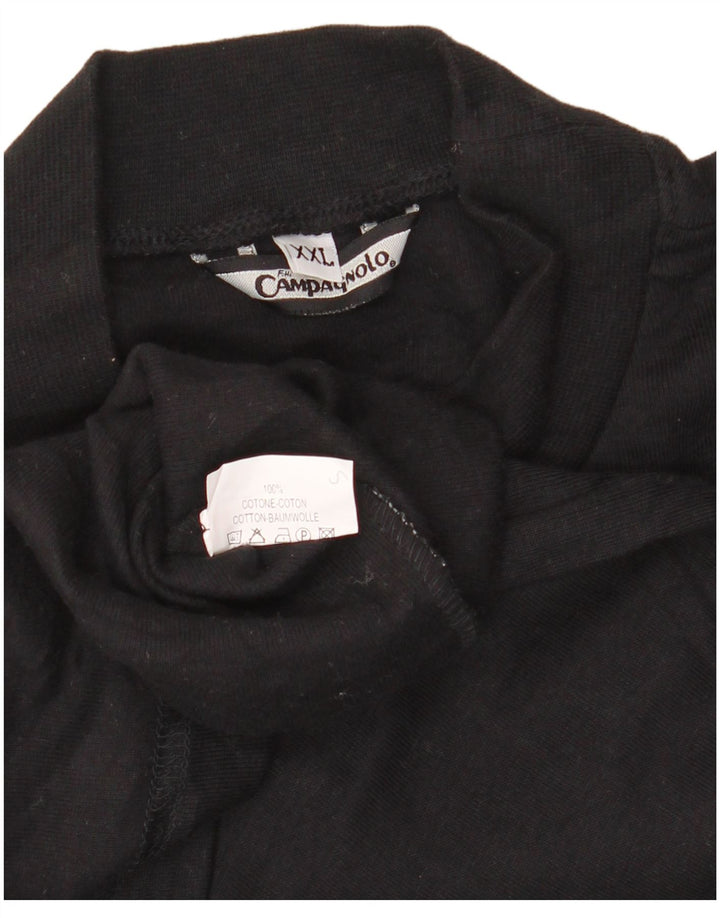 F.LLI CAMPAGNOLO Herre Top Langærmet 2XL Sort Bomuld