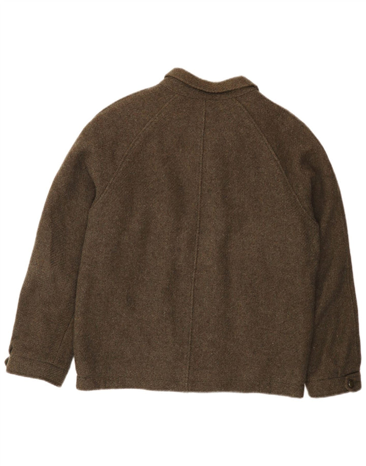 Vintage Herre Utility Jacket IT 50 Large Khaki Wool