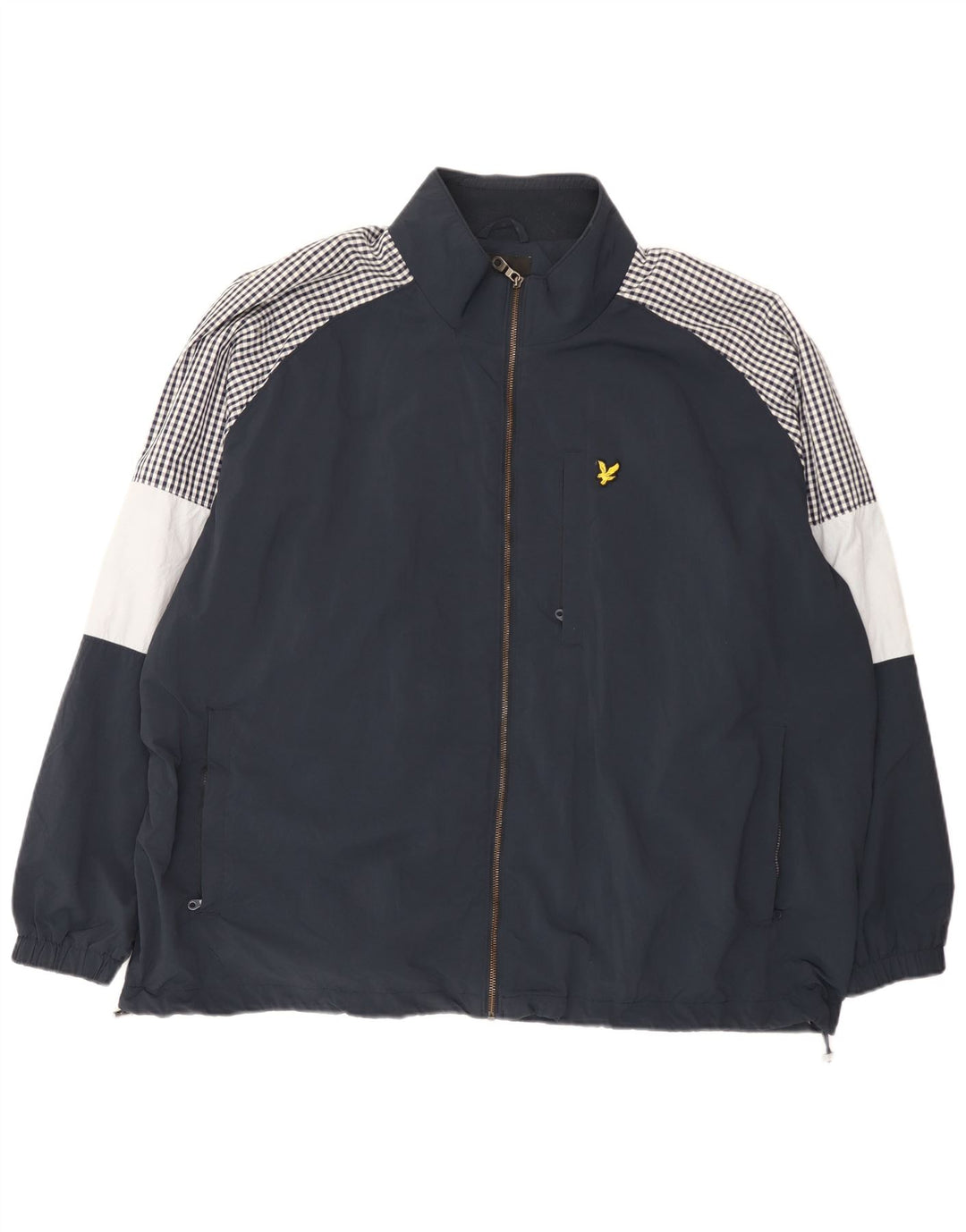 Lyle & Scott Regnjakke til mænd UK 46 3XL Navy Blue Colourblock Nylon