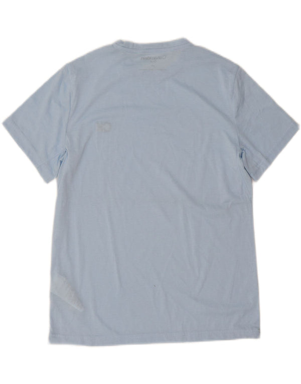 Calvin Klein Herre T-Shirt Top Lille Blå Polyester