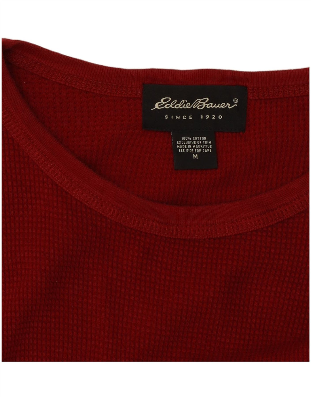 Eddie Bauer Herre Top Langærmet Medium Rød Bomuld