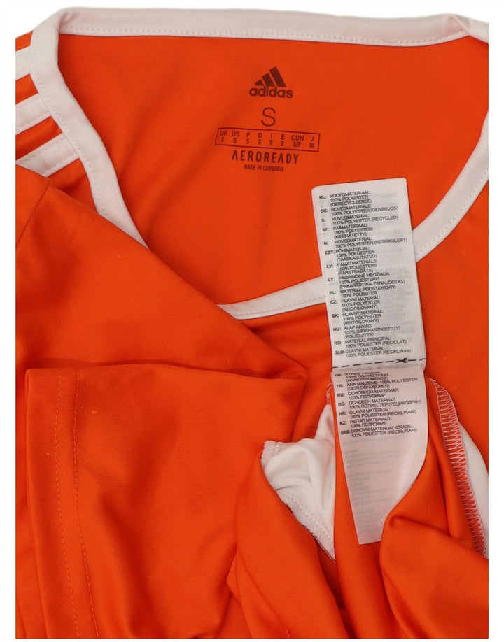 Adidas Herre Aeroready T-Shirt Top Lille Orange Colourblock Polyester