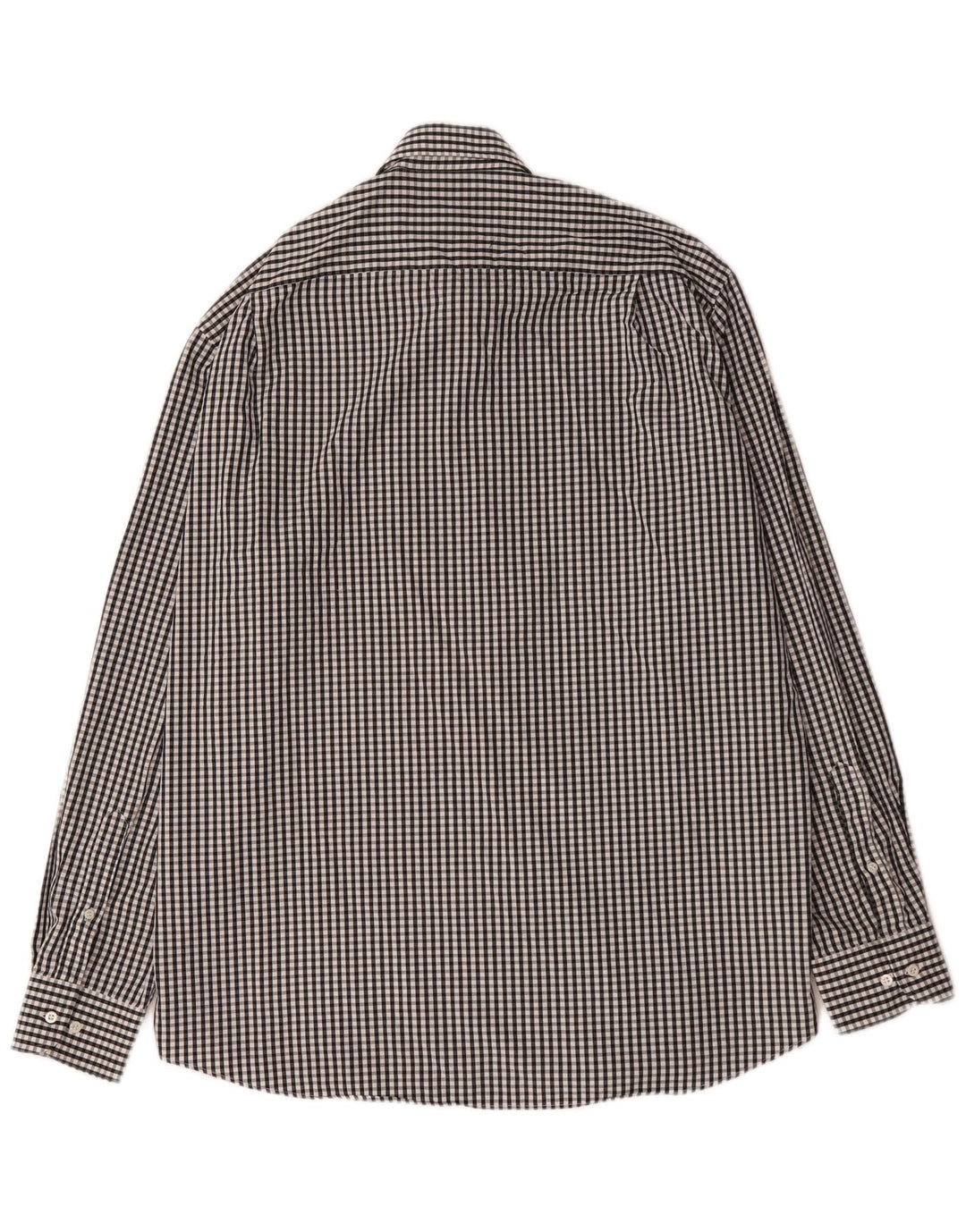Hugo Boss Herreskjorte Størrelse 43 17 XL Sort Gingham Bomuld