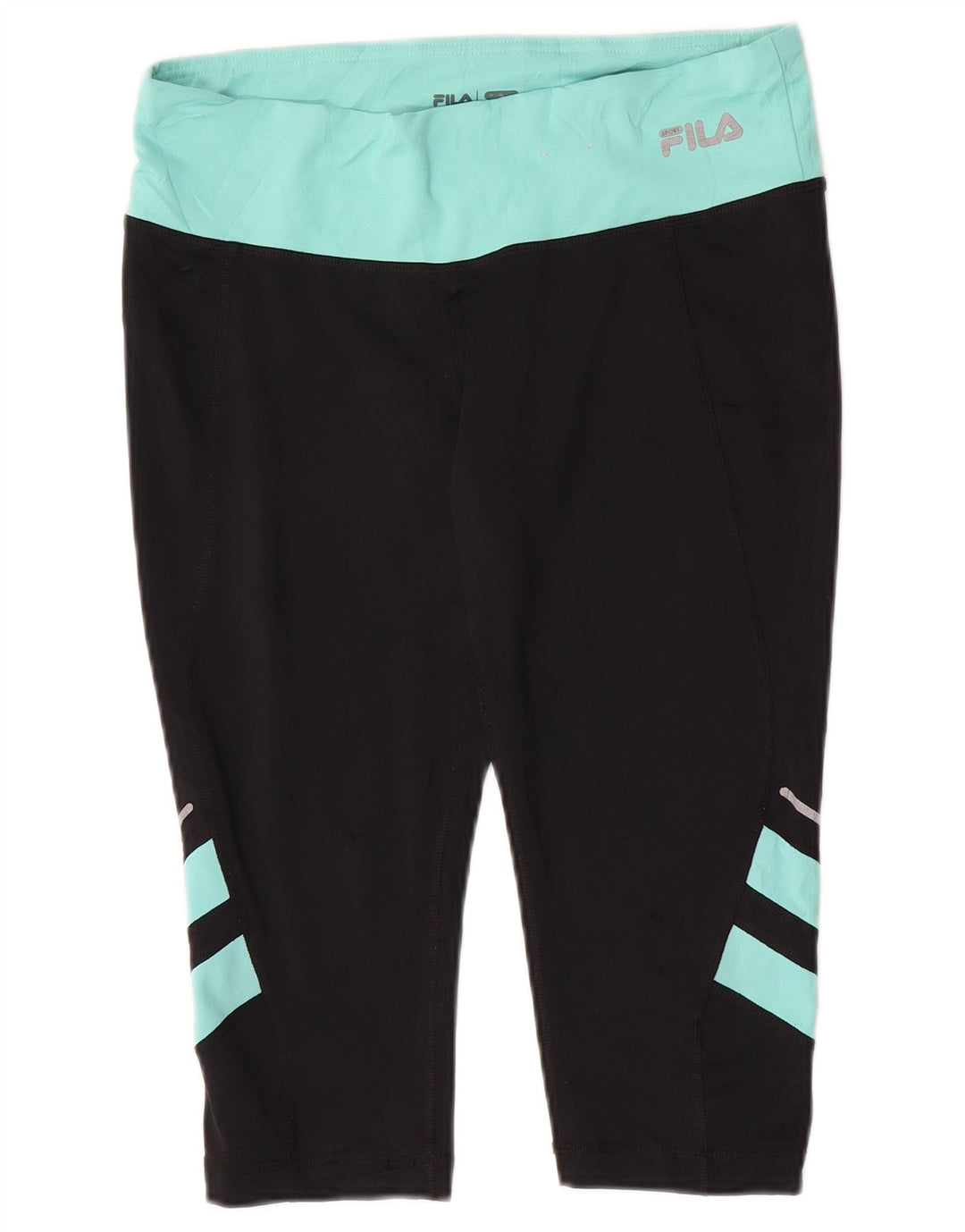 Fila Dame Capri Leggings UK 12 Medium Sort Colourblock