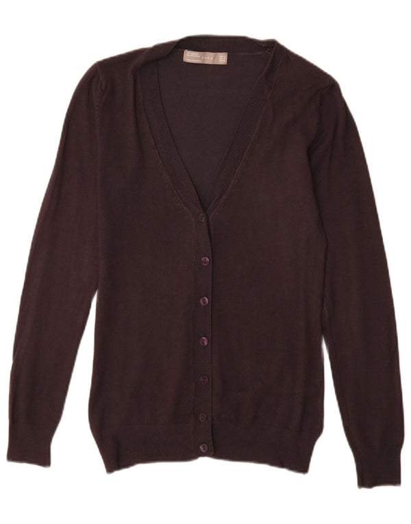 Zara Dame Cardigan Sweater UK 12 Medium Grey Viscose