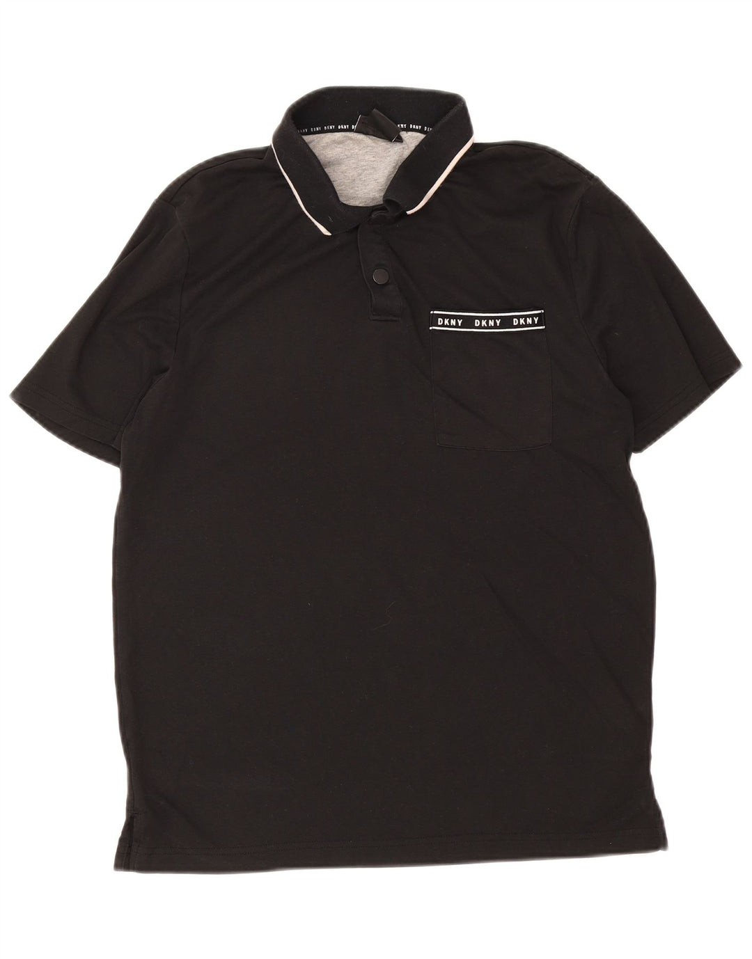 Dkny Herre Polo Shirt Medium Sort Bomuld