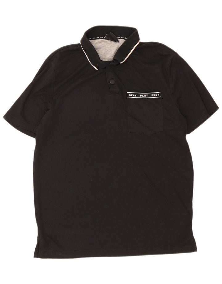 Dkny Herre Polo Shirt Medium Sort Bomuld
