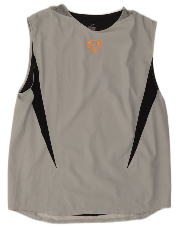 Nike Herrevest Top UK 39/41 Medium Grey Colourblock Polyester