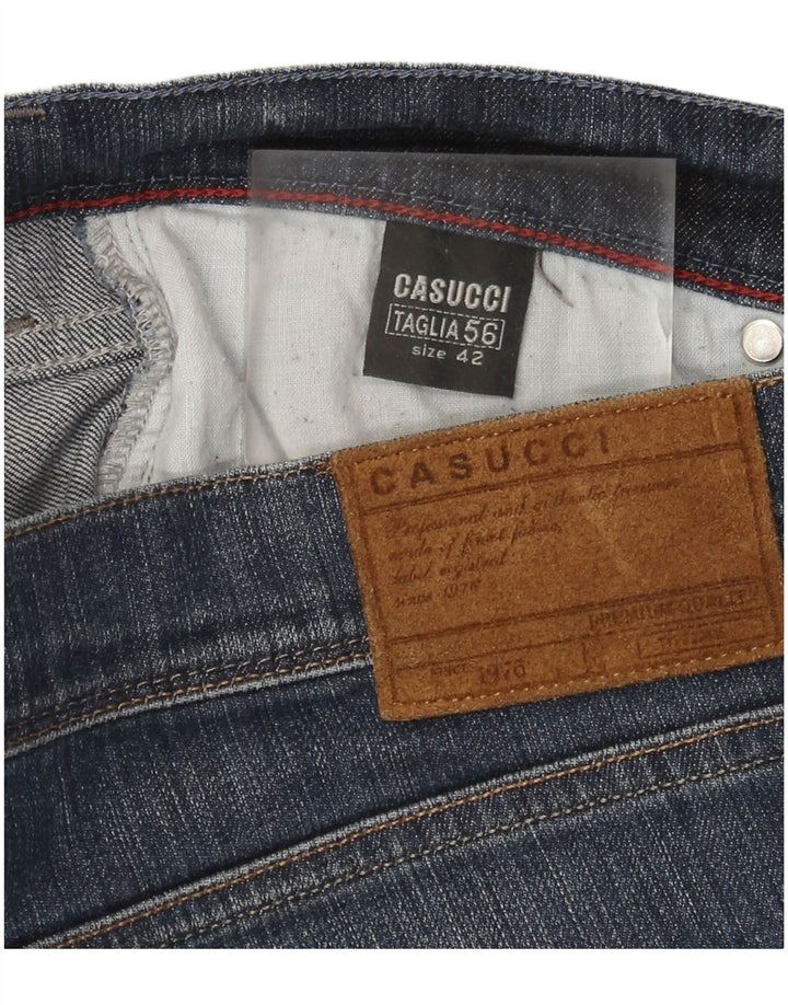 Casucci Straight Jeans til mænd W42 L32 Blå Bomuld