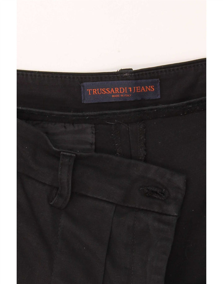Trussardi Dame Cropped Trousers W28 L23 Sort
