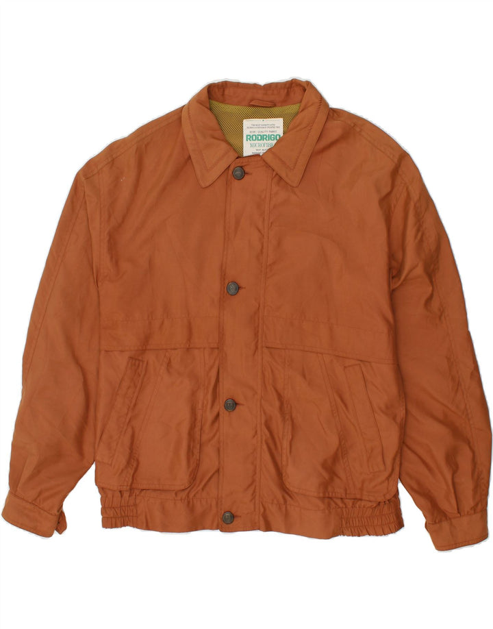 RODRIGO Mens Bomber Jacket IT 50 Large Brown Cotton Vintage Rodrigo and Second-Hand Rodrigo from Messina Hembry 