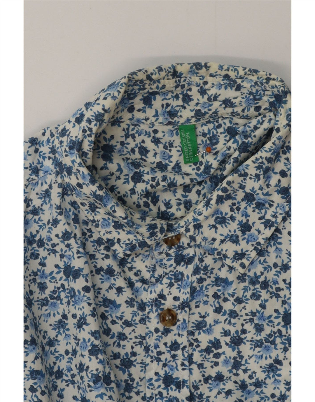 BENETTON herreskjorte lille blå blomster