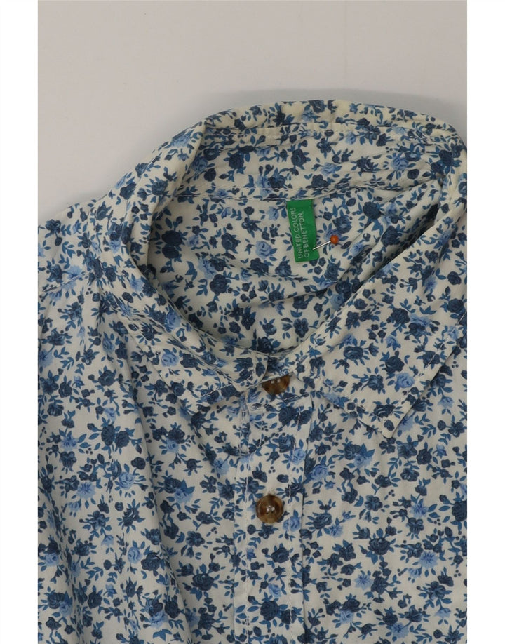 BENETTON herreskjorte lille blå blomster