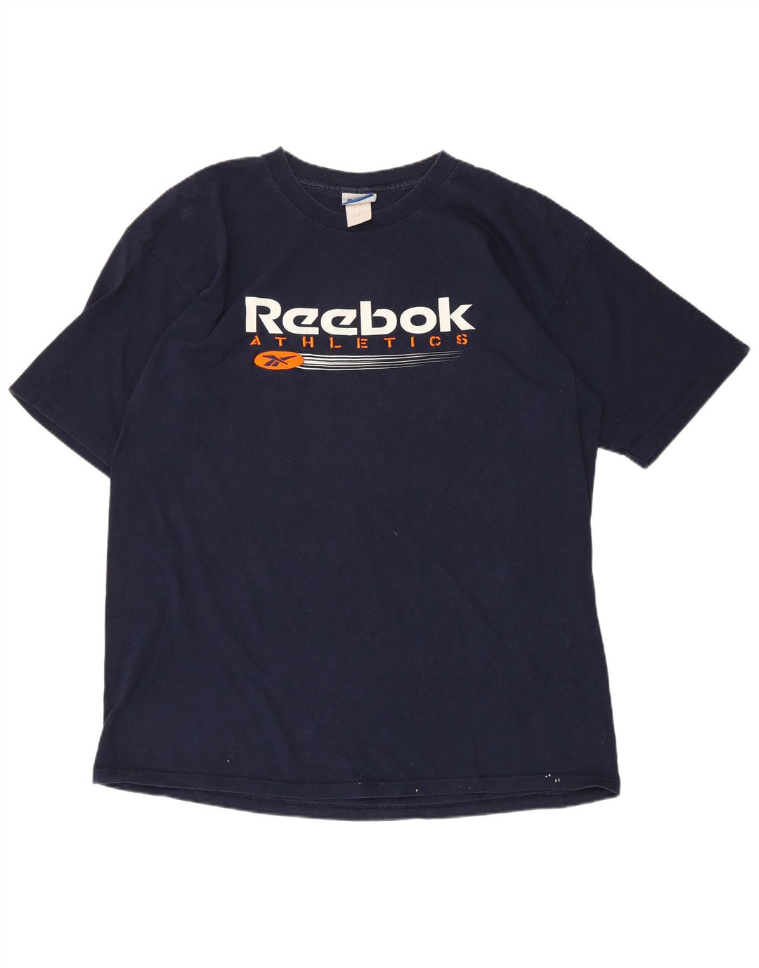 Reebok Herre Grafisk T-Shirt Top Stor Marineblå