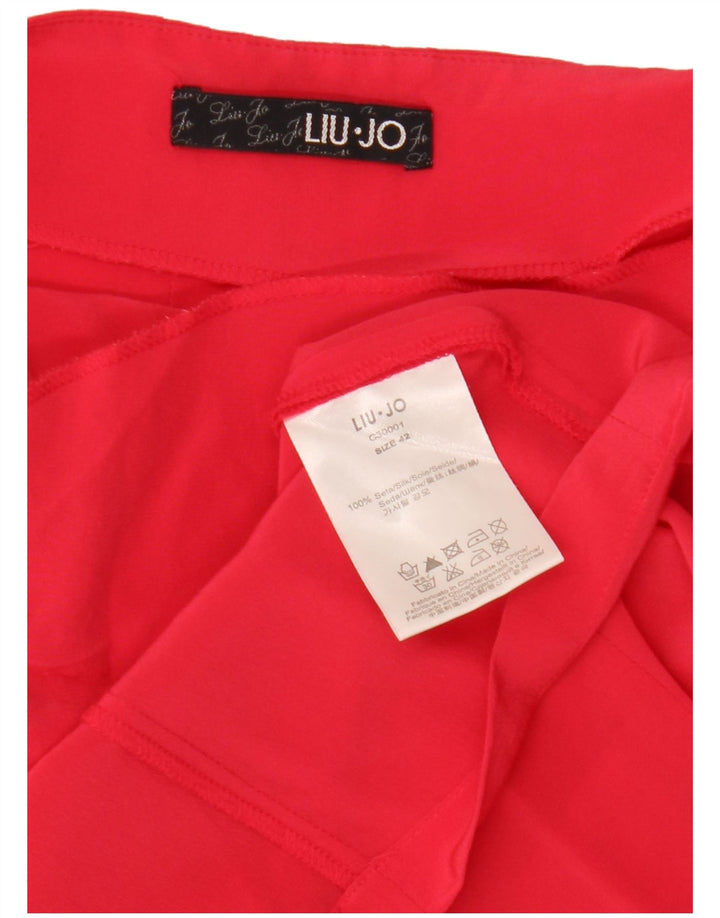 Liu Jo Dame Halter Dress IT 42 Medium Rød Silke