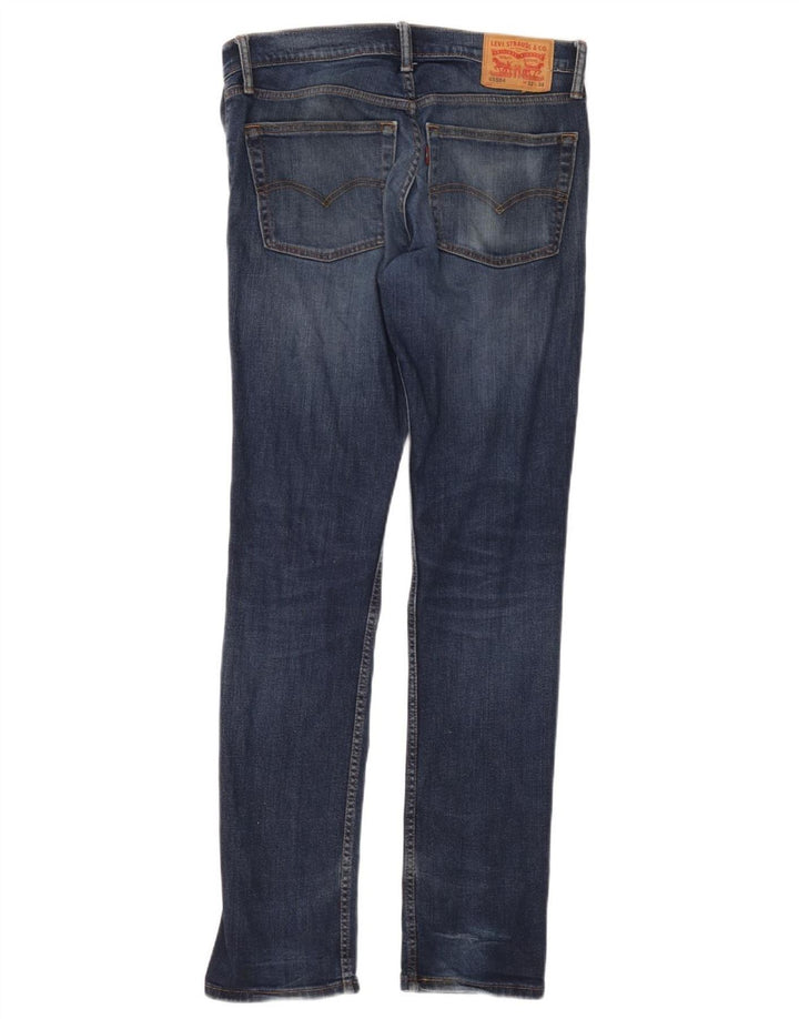 Levi's Distressed Skinny Jeans til mænd W32 L34 Blå