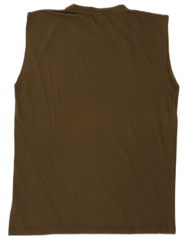 Nike Herre Dri Fit Grafisk Vest Top Stor Khaki Bomuld