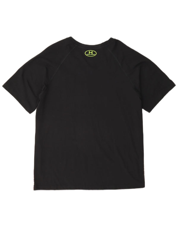 Under Armour Herre Heat Gear T-Shirt Top 2XL Sort Flecked