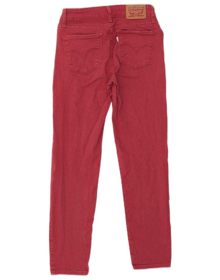 Levi's Dame 712 Slim Jeans W25 L26 Rød Bomuld