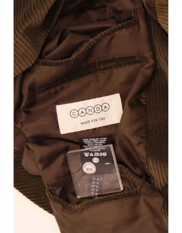 Canda Herre 3-knaps Corduroy Blazer Jacket UK 58 4XL Grøn Bomuld
